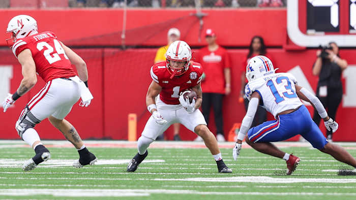 Kemp 1 Billy Kemp 14yd Catch 1Q 2023 Nebraska football vs Louisiana Tech